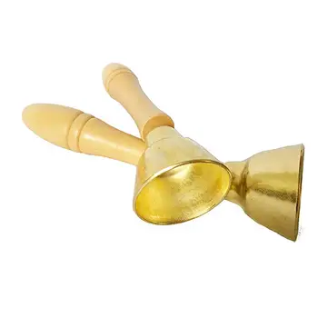 

Fashion 2Pcs Hand Trumpet Bell Percussion Kids Early Learning Aid Musical Instrument