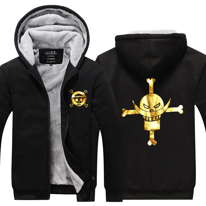 Fans Wear One Piece Winter Hoodie Zip Up Hoodies Donquixote Doflamingo 3D Printed Hooded Cosplay Sweatshirts