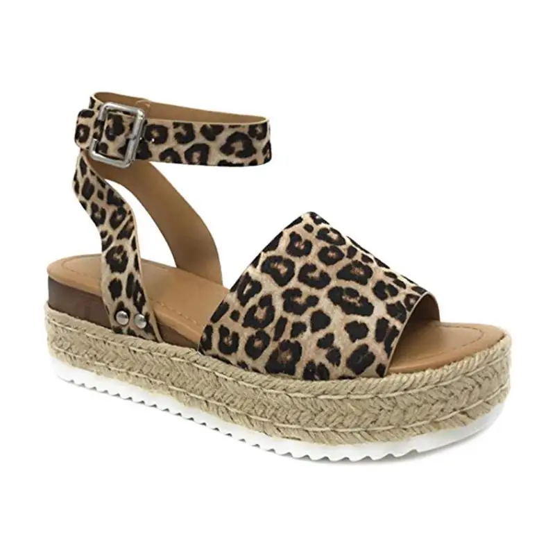 cheetah print platform sandals