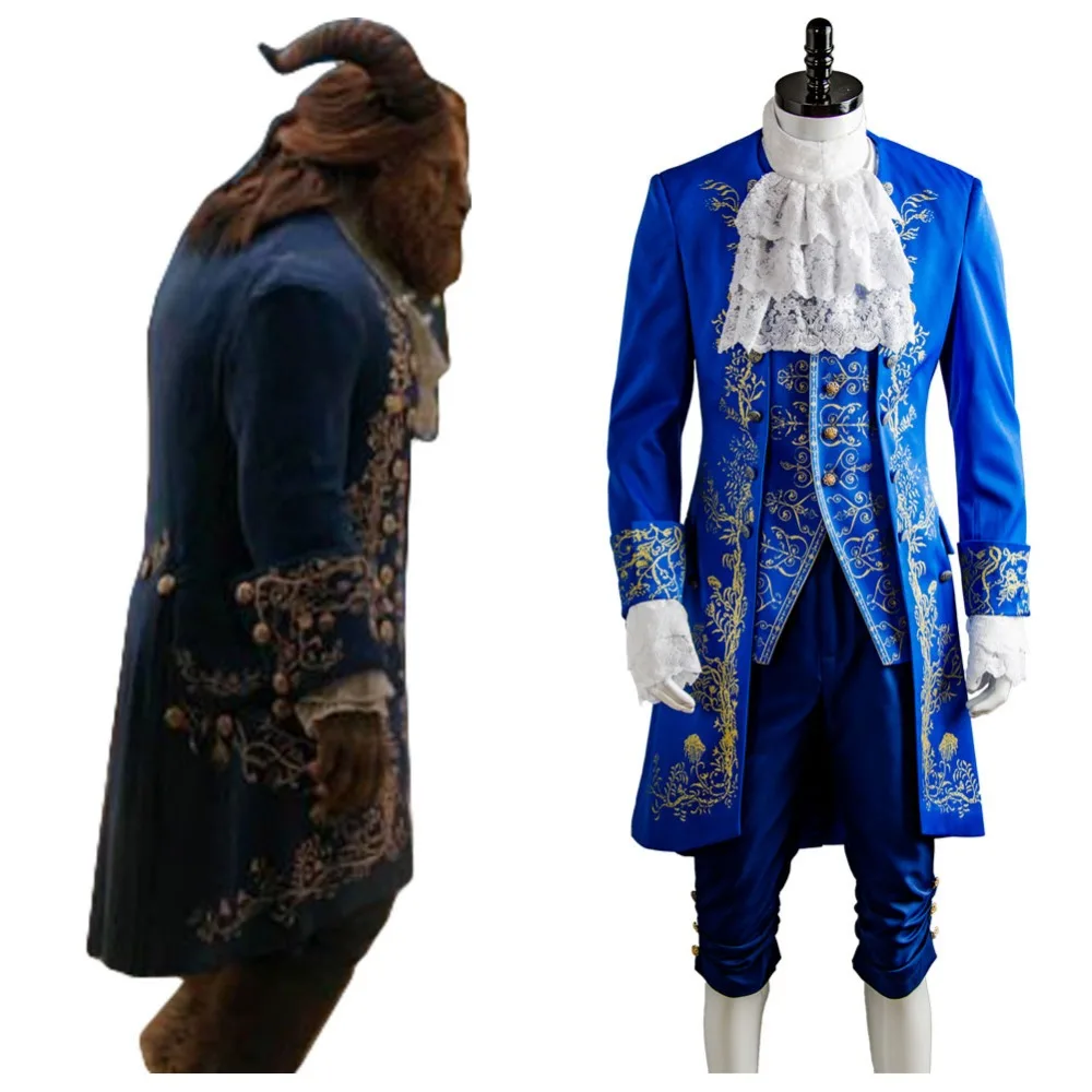 Beauty And The Beast Cosplay Costume Dan Stevens Prince Blue Uniform Cosplay Costume Outfit Suit For Halloween Party Adult Men Cosplay Costume Uniform Cosplaycostume Suits Aliexpress