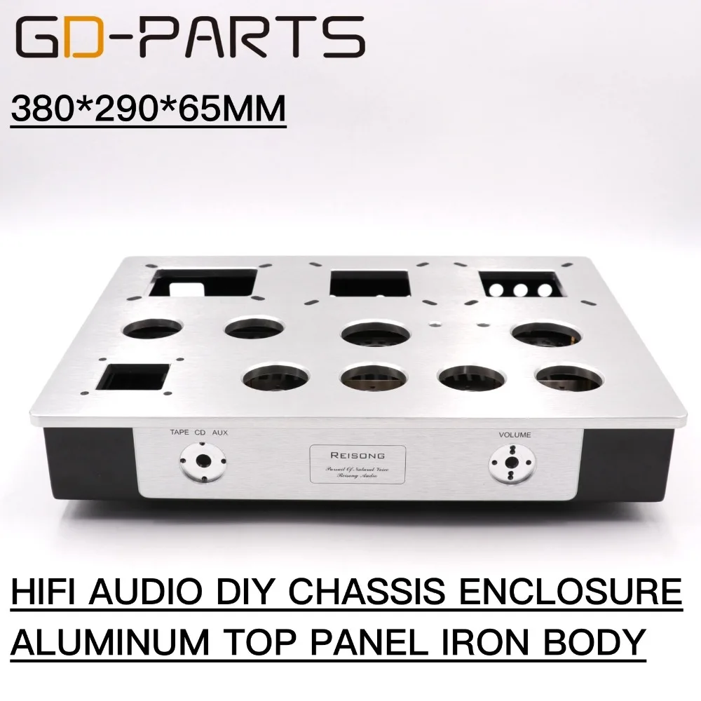 380*290*65 мм Полный алюминиевый корпус чехол для DIY 2A3 300B KT88 ламповый усилитель Hifi аудио DIY
