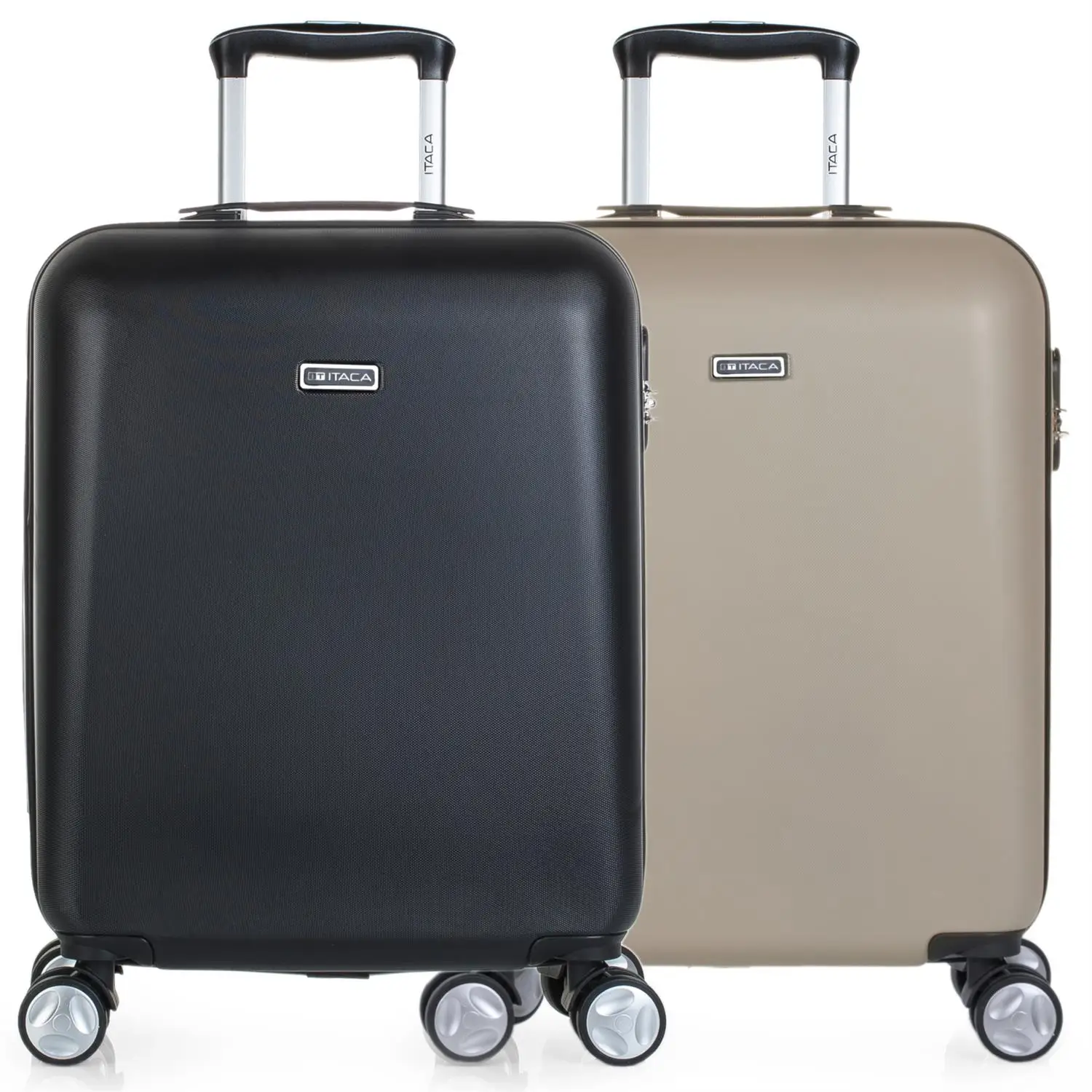 Itaca модель Rodano упаковка 2 дорожные чемоданы жесткая кабина ABS тележка 55X40x20 см регулируемая ручка, 4X2 - Цвет: Золотой