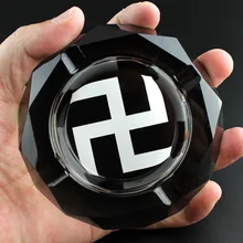 Traditionellen chinesischen Kultur Taoismus Bagua Religiöse Derivate Geschenk Taoists Hakenkreuz Die Acht Trigrams Runde Kristall Aschenbecher
