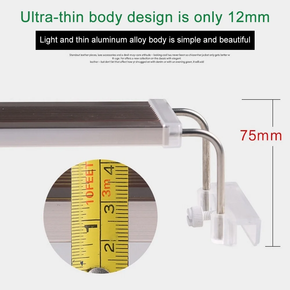 Аквариумные светодиодные лампы Beleuchtung 220V ADE Serie Slim 12 24 W для мостовой аквариумной