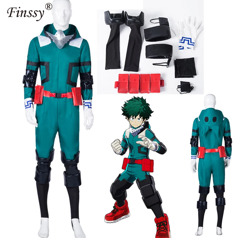 

Cosplay Set My Hero Academia Boku no Hero Academia Cosplay Izuku Midoriya Battle Costume Props Deku Gloves Accessory Waist bag