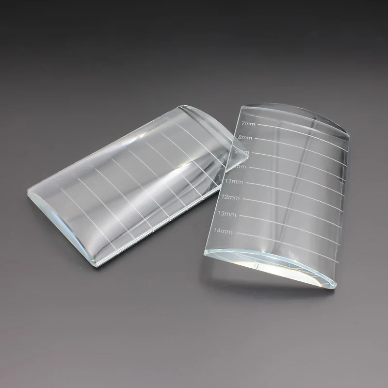 

CM size printing Eyelash Extension tool U-Shape Crystal Glass Adhesive Glue Pallet Crystal Stone for Eyelashes Extension