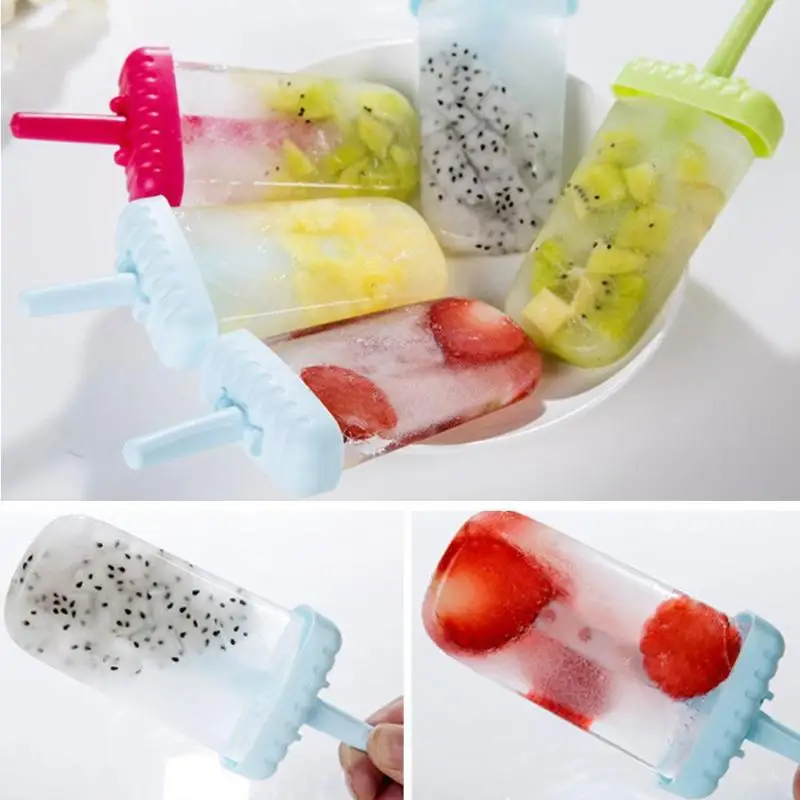 6 шт./компл. DIY для мороженого на палочке пресс формы льда лоток прямоугольной