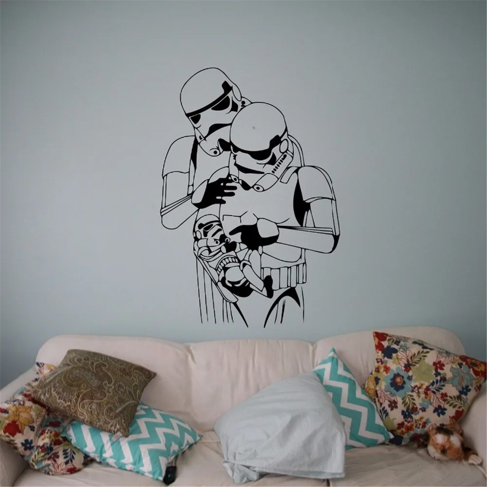 Виниловая наклейка на стену Stormtrooper для детей всей семьи Звездные войны декор