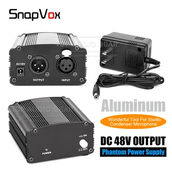 

48 V DC Phantom Power Supply For Audio Technica AT 4060 3035 4033 AT4033 AT2035 AT4040 AT4050 Condenser 48V Recording Microphone