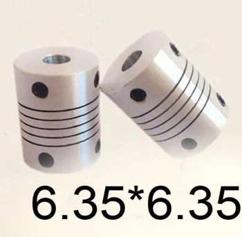 

30pcs/lot 6.35x6.35 CNC Motor Jaw Shaft Coupler 6.35mm to 6.35mm 6.35 to 6.35 Flexible Coupling 18mm OD 25mm length (D18 L25)