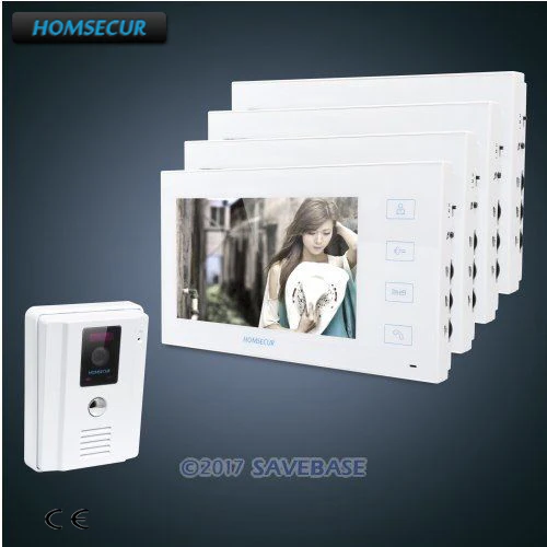 

HOMSECUR 7" Video&Audio Smart Doorbell+Touch Button Monitor for Home Security