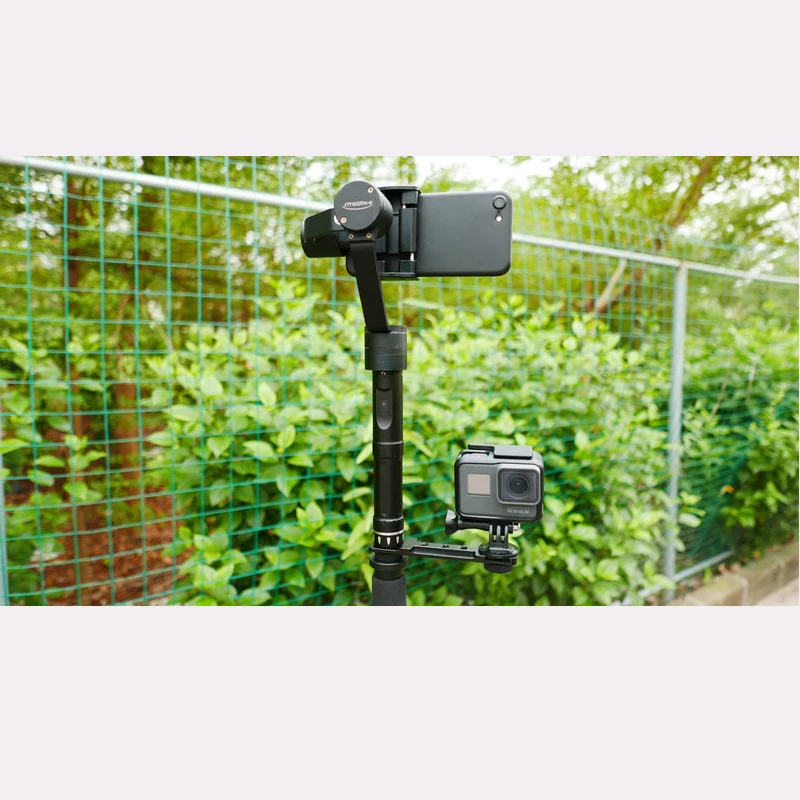 for gopro hero 6 5 4 3 3+ Camera Phone Mount Holder Hot Shoe Bracket  for Zhiyun  smooth Q DJI OSMO Mobile 2 Handheld Gimbal  1 (7)