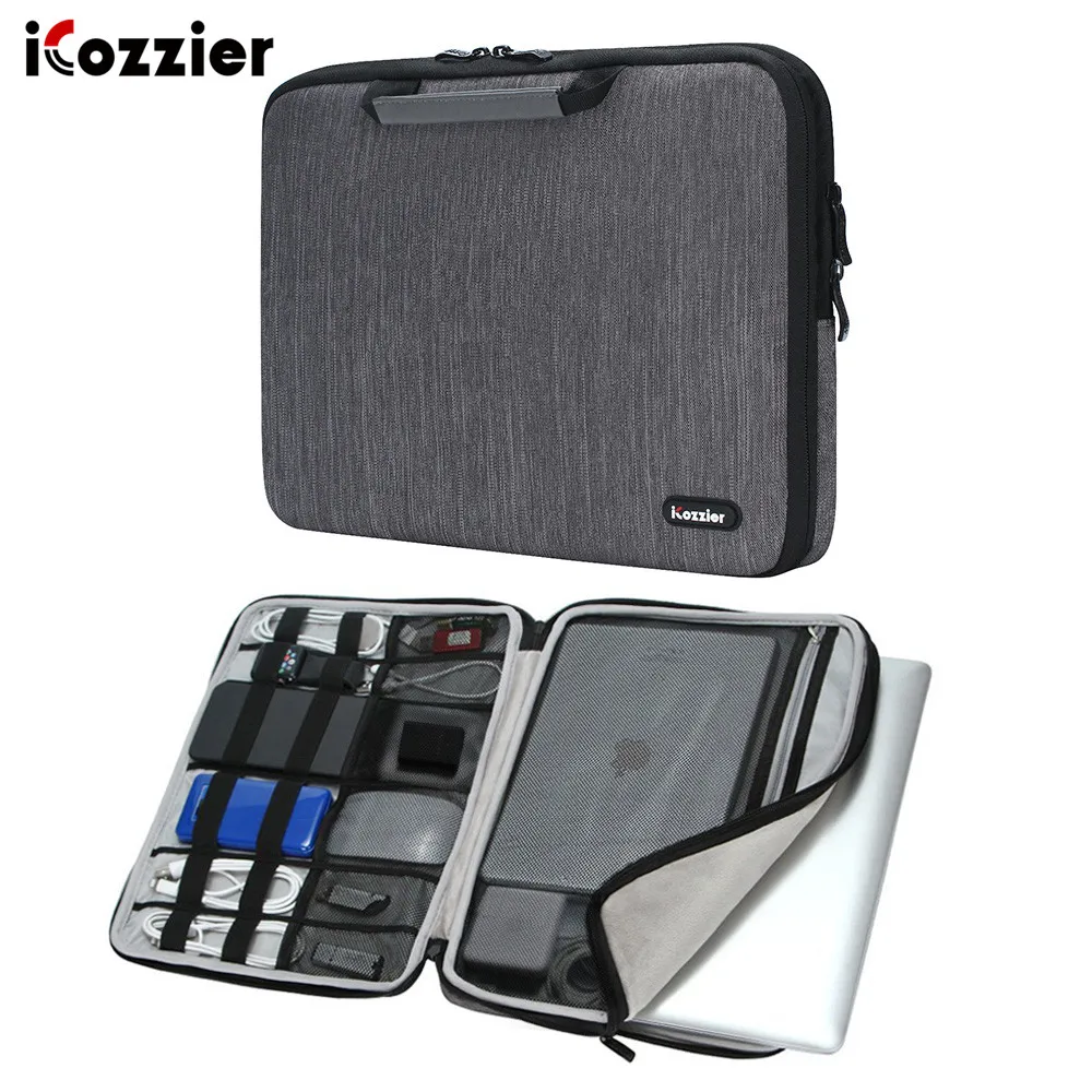 

iCozzier 11.6/13/15.6 Inch Handle Electronic accessories Laptop Sleeve Case Bag Protective Bag for 13" Macbook Air/Macbook Pro