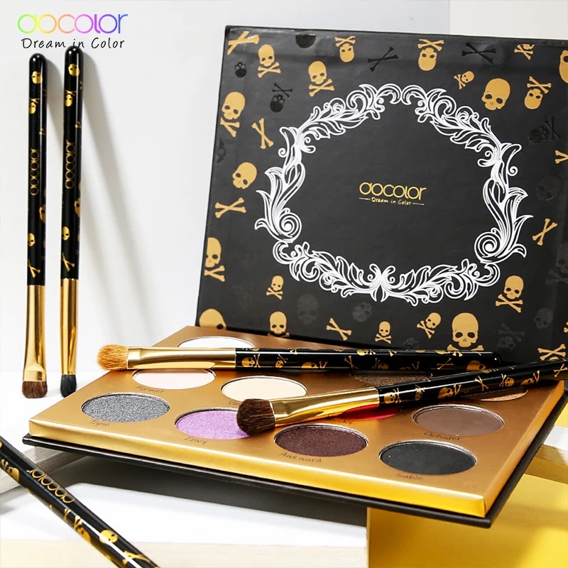 Docolor Pro палитра теней для век Матовая 12 цветов Shimmer Eye Shadow Pallete и 10 шт. тени для век Смешивание Макияж Кисти Наборы