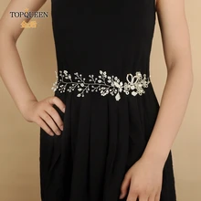 TOPQUEEN SH07 торжественное платье аксессуары женские свадебные пояса кристалл лента для подружки невесты пояс из бисера ремень дамы торжественное платье
