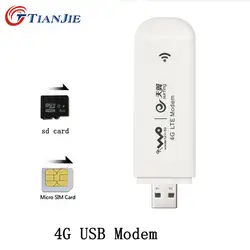 TIANJIE 4 г модем USB Dongle Mobile 100 Мбит/с сетевой адаптер Cat 3 широкополосный разблокирован Универсальный беспроводной с SIM