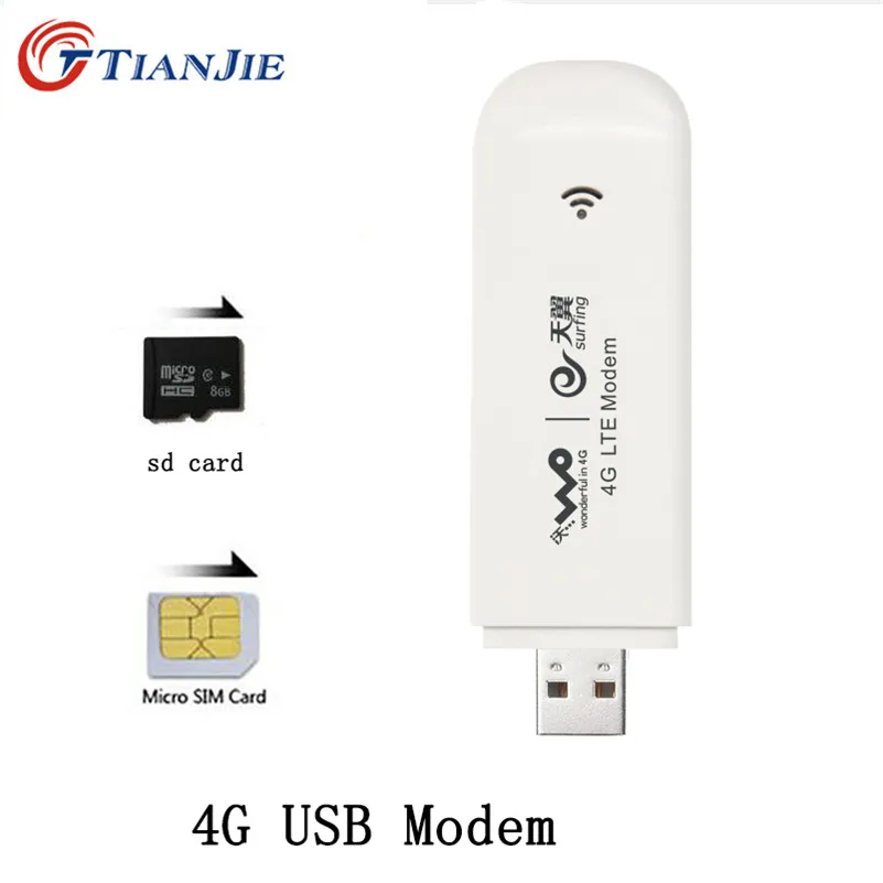 TIANJIE 4G font b modem b font USB Dongle Mobile 100 Mbps Network Adapter Cat 3