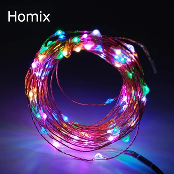

10m 33ft 100LEDs Outdoor christmas lights flashing string lamps led string waterproof fairy lights Copper Lights For Party