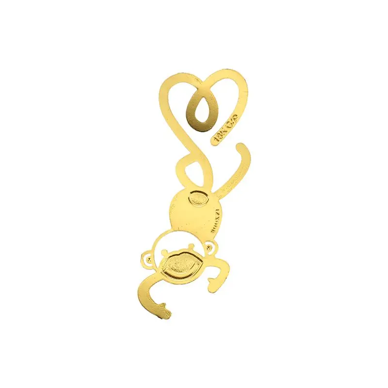 

Bookmark Page Bookmark Form Decore monkey In Metal Gold for Book