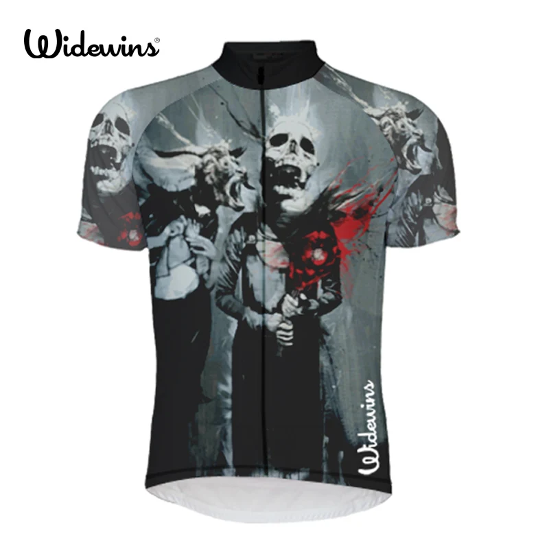 

widewins 2017 Men's Cycling Jersey Bicycle Short Bike Cycle Wear Sports Sleeve Shirt Top Black S-3XL 5652