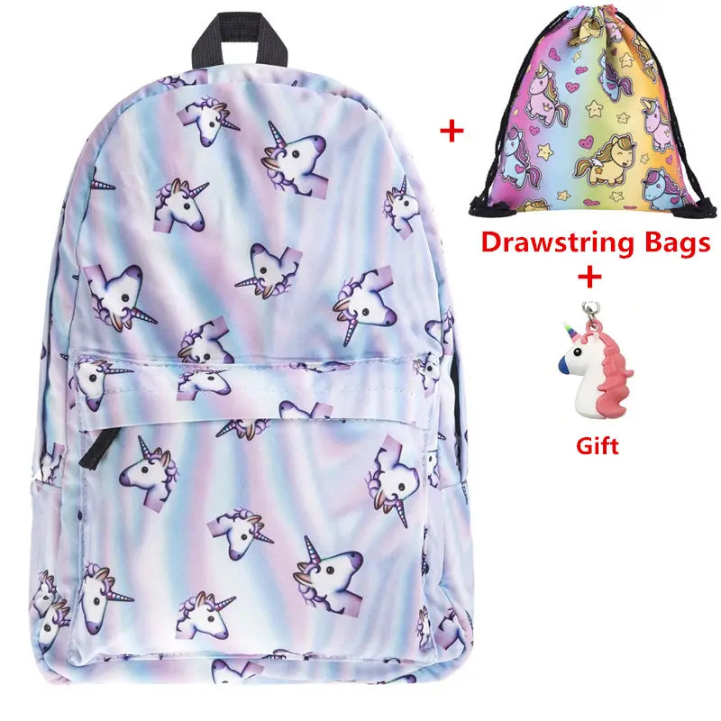 

Fashion women backpack unicorn bag printing school bags for teenage girls sac a dos mini school bag rucksack bolsa feminina