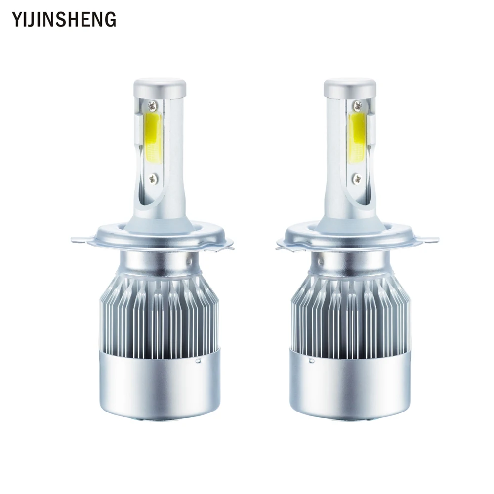 2pcs COB H4 LED Headlight 72W 8000LM Car LED Headlights