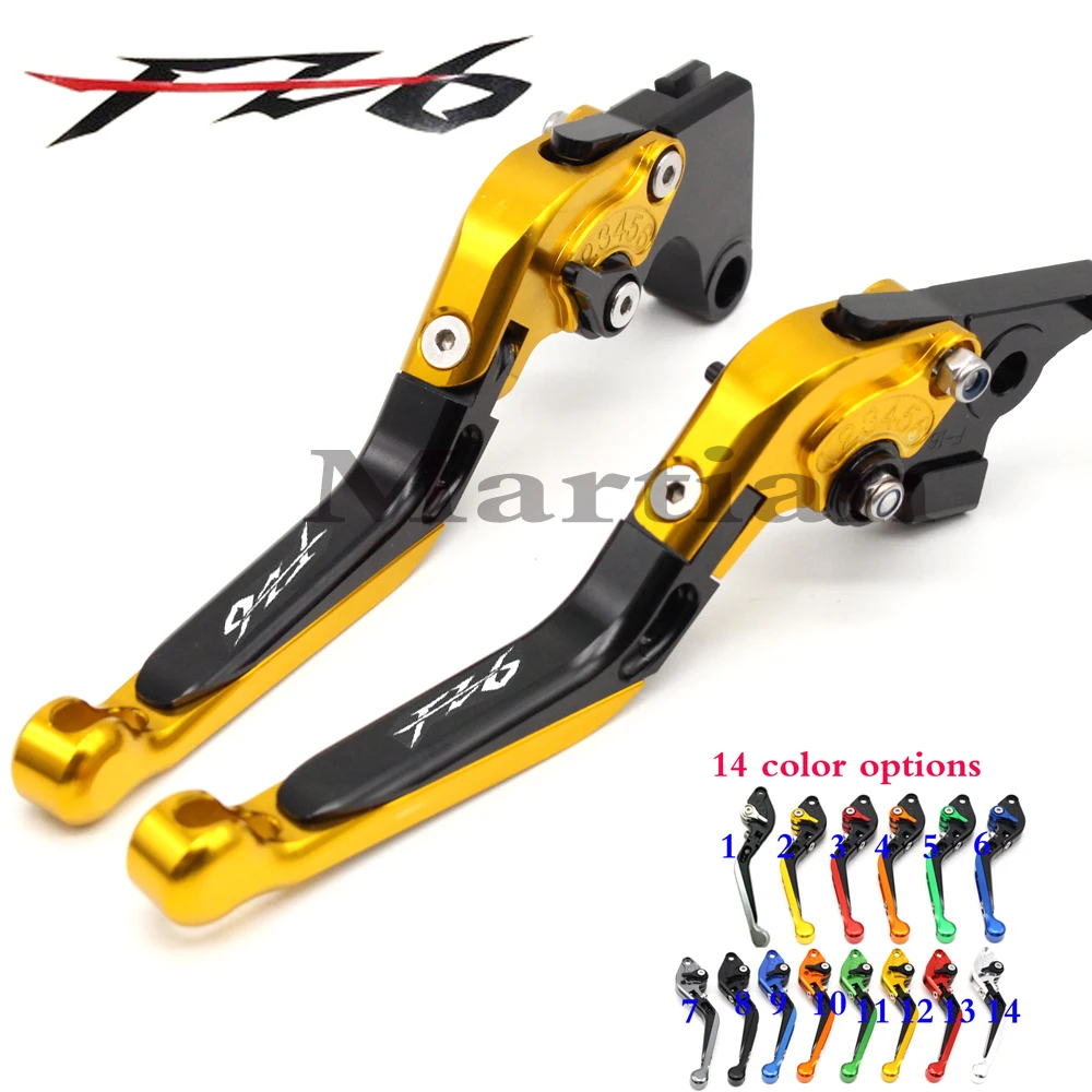 

Orange+Titanium Adjustable Extendable Motorcycle Brake Clutch Levers For Yamaha FZ6 FAZER 2004 2005 2006 2007 2008 2009 2010