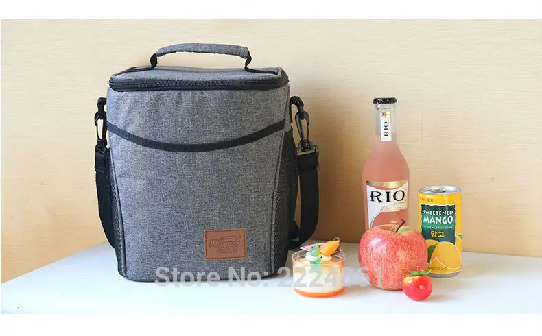 KinNet Новая изолированная сумка для завтрака для пикника из алюминиевой фольги, сумка-холодильник для льда, 9 литров, переносная оксфордская коробка для ланча, Термосумки для еды