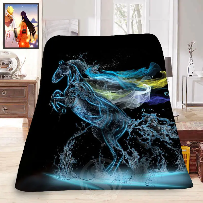 Hot Sale Fashion Blanket Horse Printed Soft Fleece Blanket comfortable