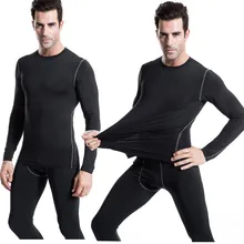 Высококачественное Мужское нижнее белье, комплект из 2 предметов, компрессионные облегающие топы и штаны, мягкие дышащие быстросохнущие подштанники