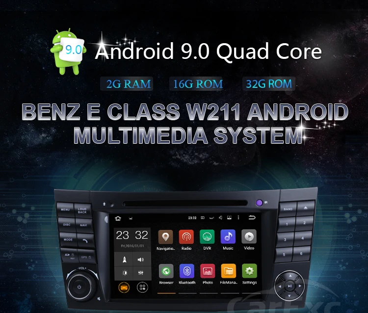 Clearance Android 9.0 Car DVD Player For Mercedes/Benz/E-Class/W211/E200/E220/E300/E350  Wifi GPS Radio Wifi USB Navi 1