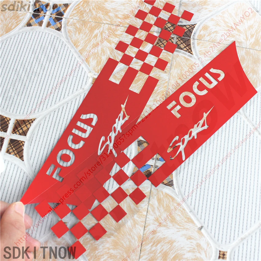 

2pc Car Square Sport Decal Front rear Door Sticker Styling Decoration For Ford focus 2 3 MK1 MK2 MK3 ST RS 2018 2017 accessories