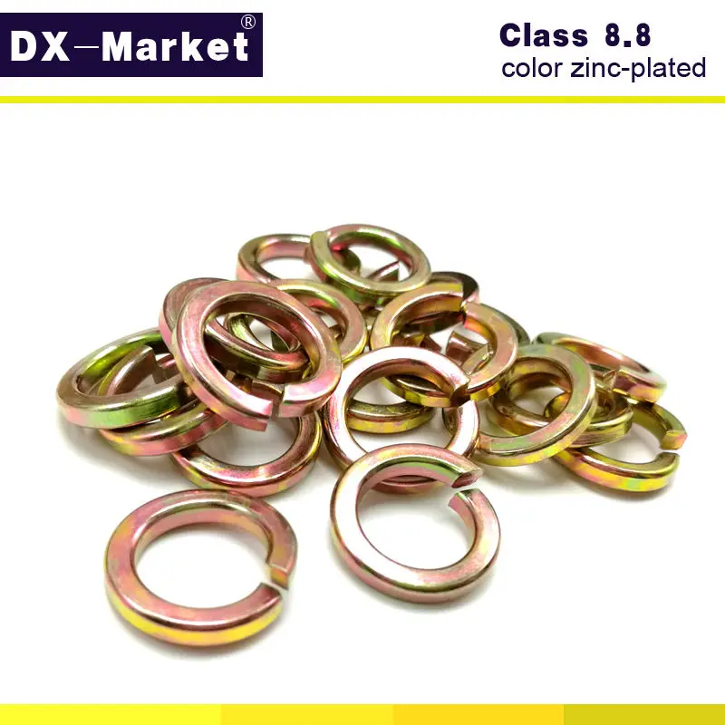 m27 spring washer , 20pcs , 27mm 65 manganese class 8.8 color zinc