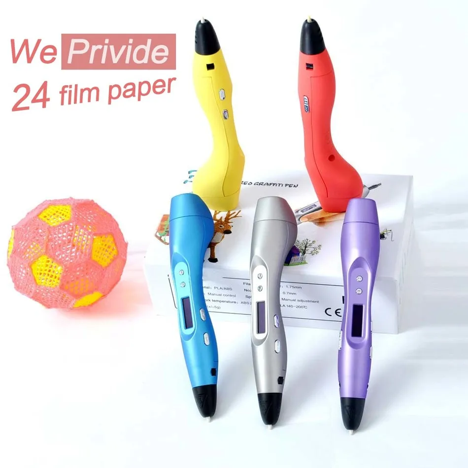 Creative 1 75mm ABS PLA DIY 3D Printing Graffiti Pen LED LCD Screen Smart 3D Pen
