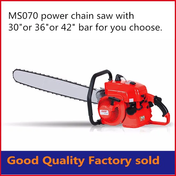 

42 inch bar 105cc chain saw,ms070 heavy chain saw gasoline chain saw with free shipping charge