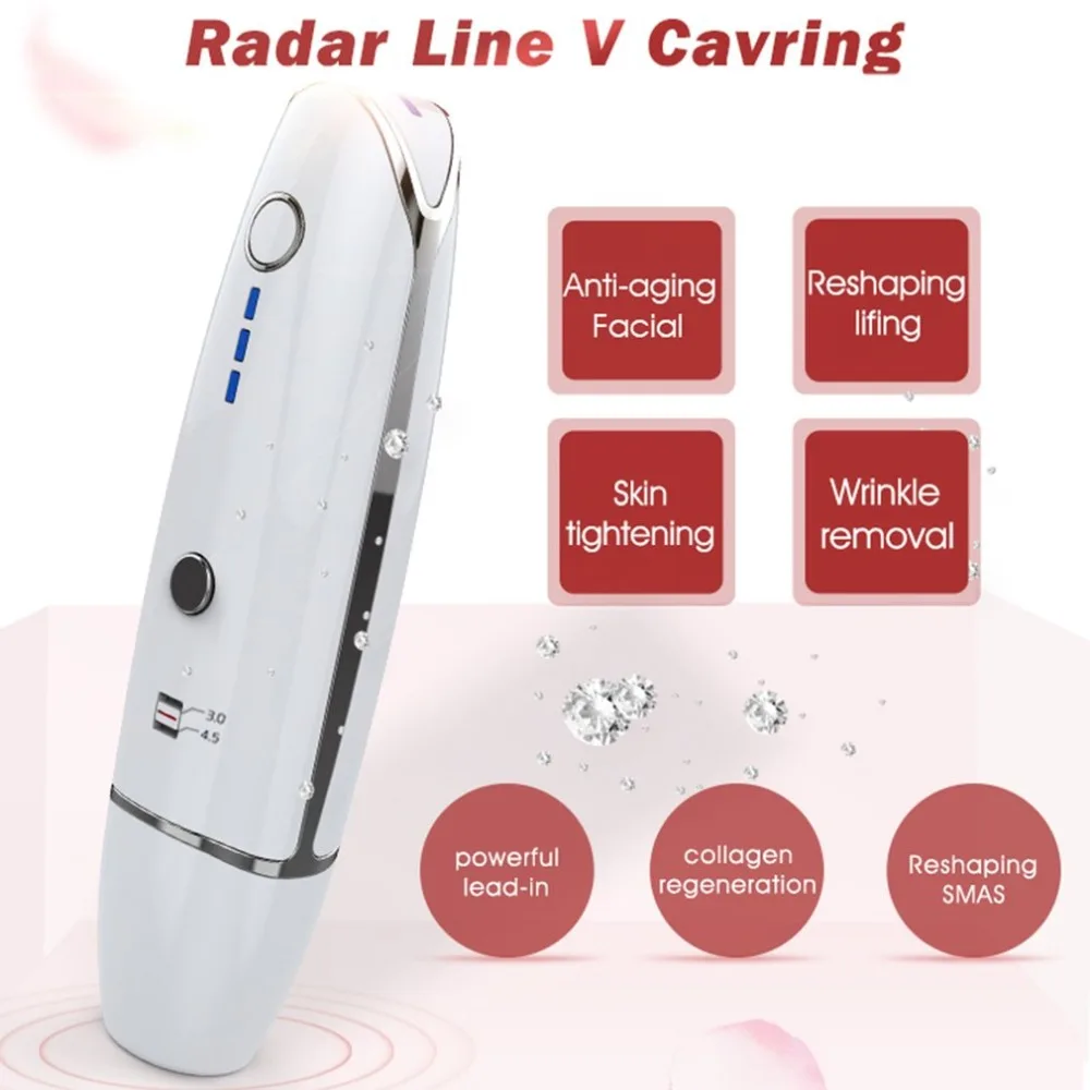 

Radar V Carving Ultrasonic Facial Rejuvenation Anti Aging Wrinkle Removal Face Lifting Skin Care Facial Beauty Instrument