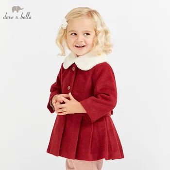 

DB8884 dave bella autumn infant baby girls fashion coat kids outerwear toddler children high quality lovely clothes