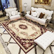 European Style Living Room Tea Table Carpet Anti-slip and Water-absorbent Printed European Carpet