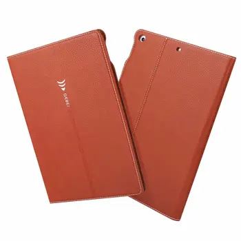 

Case for IPad 7th 10.2 inch Cowhide Genuine Leather shell for IPad 10.2" 2019 Tablet TPU Back Cover +pen