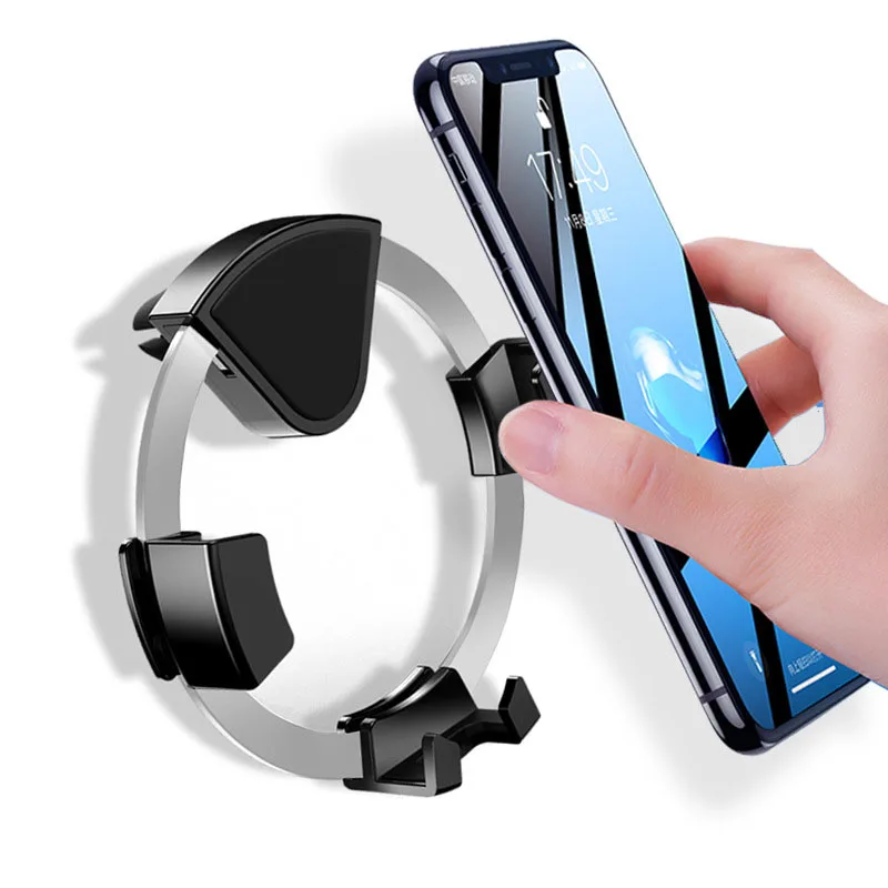 Универсальный автомобильный держатель-подставка для мобильного телефона, круглый металлический держатель для Iphone, Xiaomi, huawei