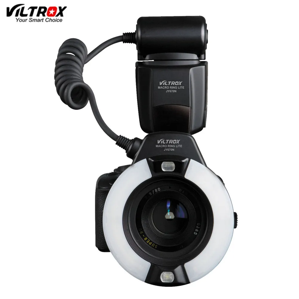 

Viltrox JY-670N TTL Macro Close-Up O Ring Light Flash for Nikon D5100 D3200 D3100 D800 D90 DSLR camera