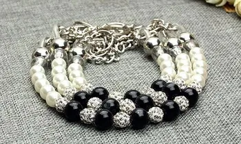 

1pcs dogs cats fashion black white pearl collar accessories doggy necklace puppy jewelry supplies pet dog cat grooming S M L