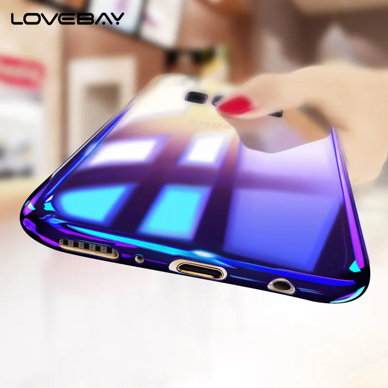 

Lovebay For Samsung Galaxy S9 S8 Plus S7 Edge Note 9 Gradient Clear Ultrathin Transparent Phone Case Cover Hard Plastic Cases