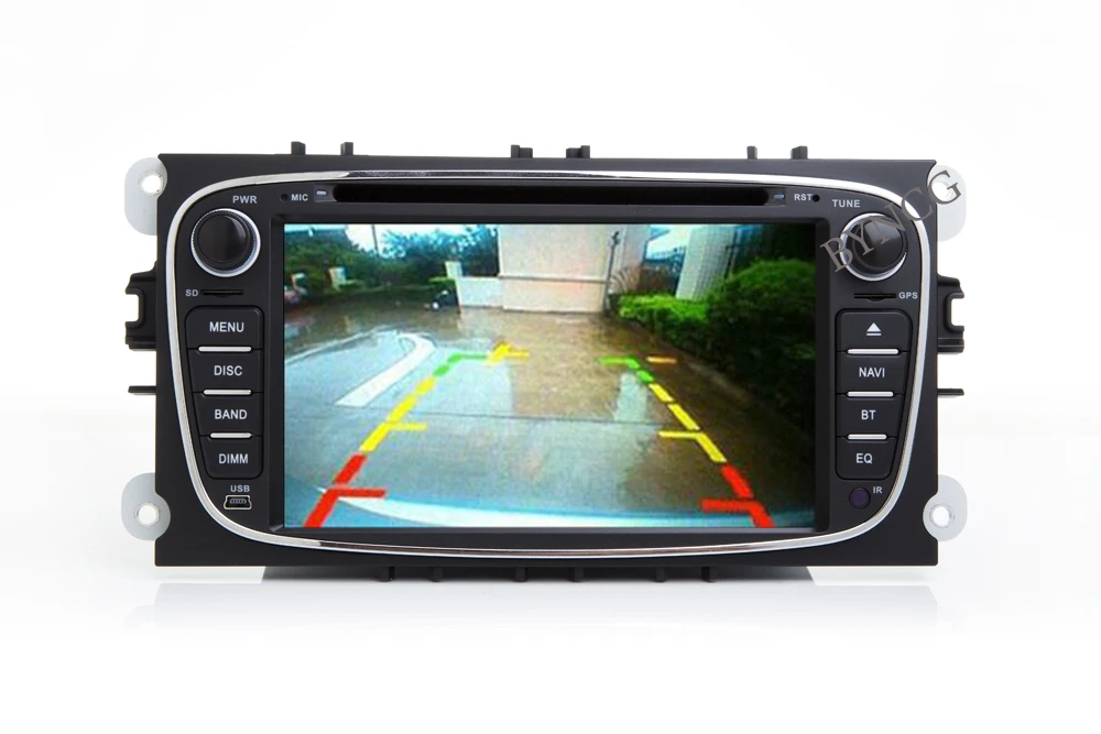 Discount BYNCG 7"android 8.1 1024*600 HD Car DVD Player 2din car gps 2gb ram wifi radio gps bt for ford focus 2008-2011 for FORD mondeo 2