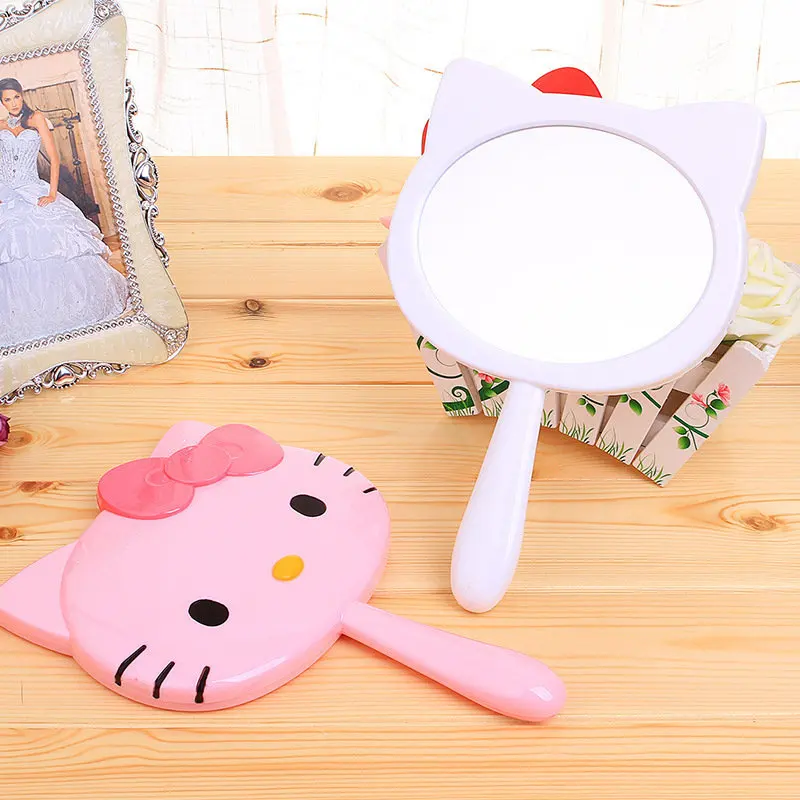 10 шт. Оптовая продажа Детское нижнее белье Hello Kitty зеркало Портативный для макияжа