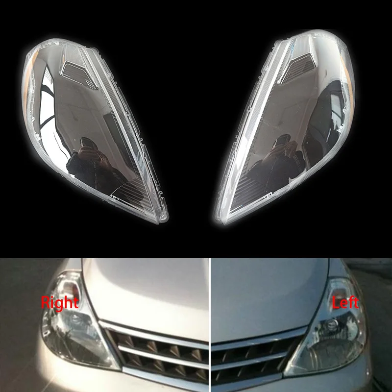 

For Nissan Tiida 2005-2007 Headlight Cover Headlamp Shell Glass Lens Lampshade Transparent Shade Mask