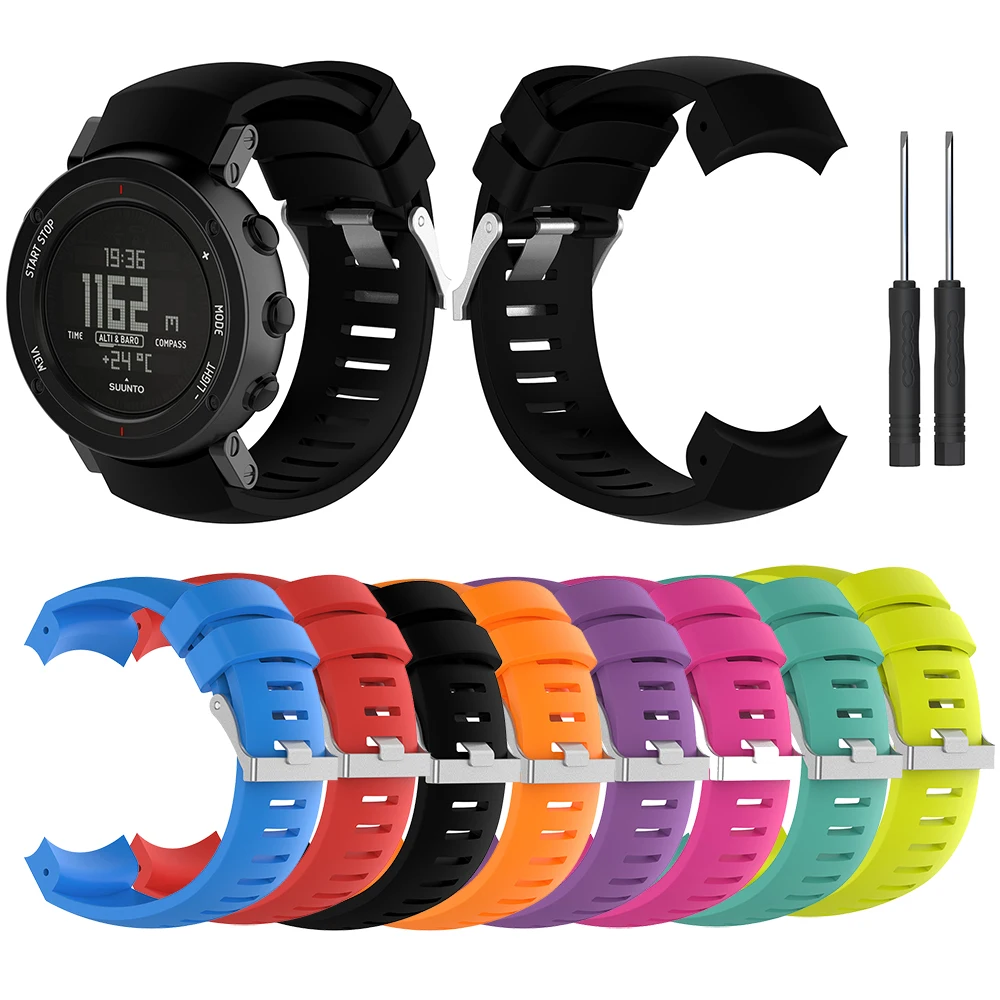 Силиконовый ремешок Essidi набор инструментов для Suunto Core ALU черный браслета