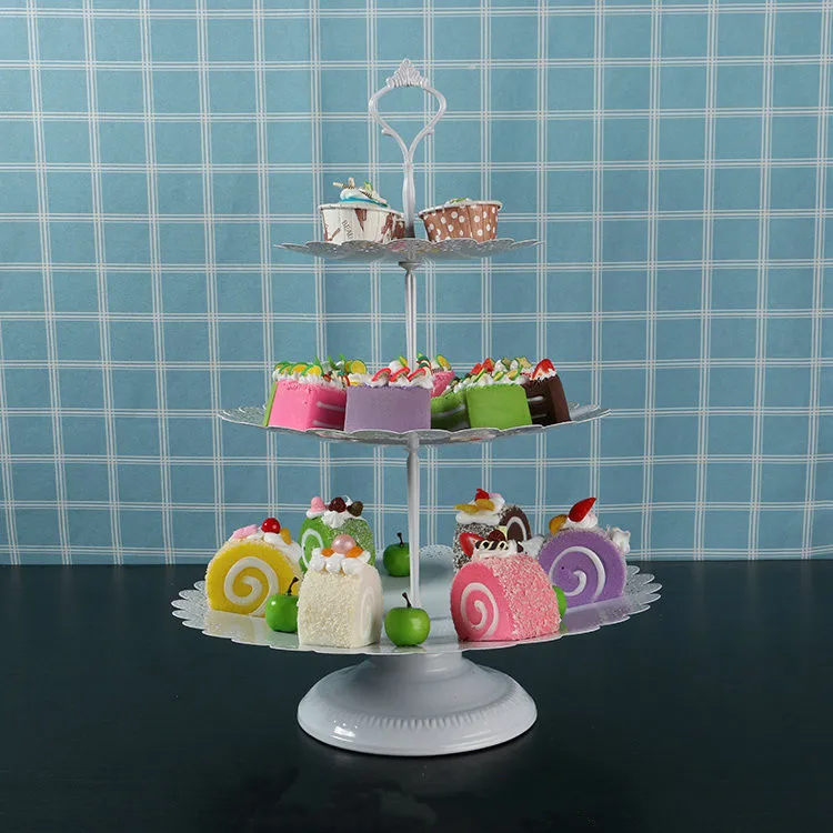 

3 tiers metal Cake Stand with Trays Metal Cupcake Stand Holder Food Desserts Display Home Bar