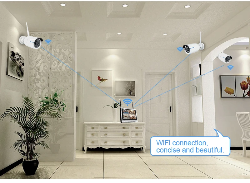 Sale Techage 4CH 1080P 12" LCD NVR Kit Wireless Security Camera System 2MP Outdoor Audio WiFi Camera P2P CCTV Video Surveillance Set 4