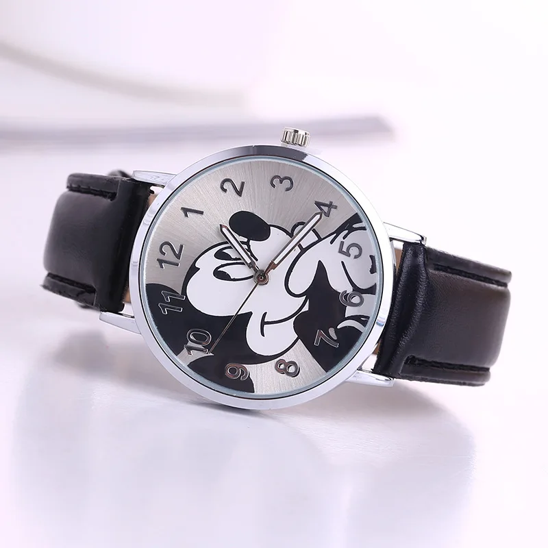 О. Т. моря бренда 2018 милый мультфильм кварцевые наручные часы дети кожаные женские часы Микки женские часы для мальчиков девочек relojes